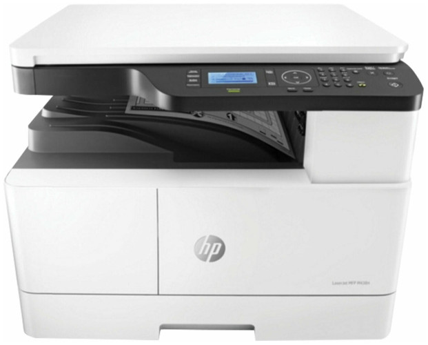 МФУ лазерное HP LaserJet M438n, «3 в 1», А3, 22 страниц/ мин, 50000 страниц/ месяц, сетевая карта