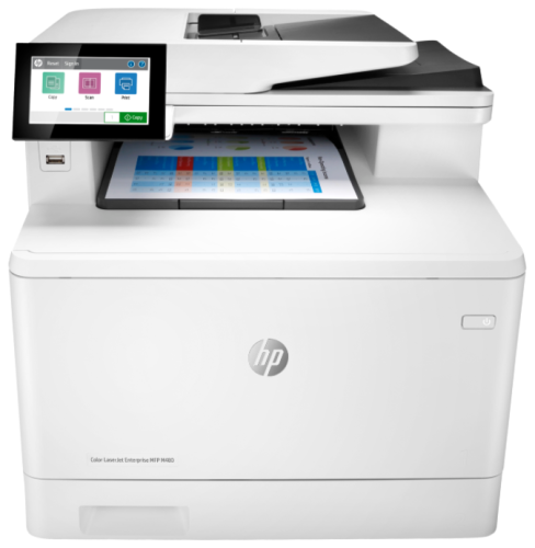 МФУ лазерное HP Color LaserJet Enterprise M480f, цветн., A4, белый