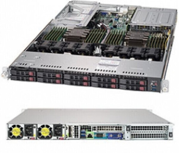 Сервер Gladius 112XT0408-210008 (1U/MBD-X12SPO-F/Silver 4310/8GB/2*SATA1000/SYS-510P-M)